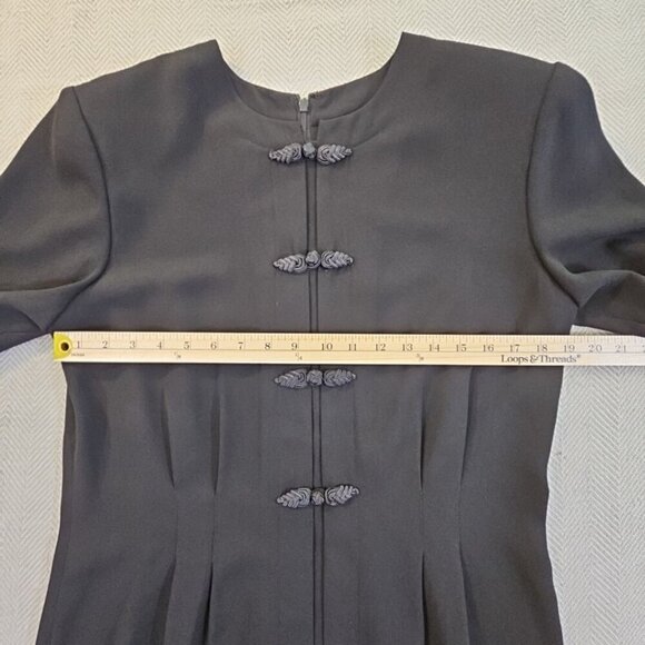 Debra Michaels Collection Dress Women's Size 14 Black Short Sleeve Embroidery - Picture 7 of 16